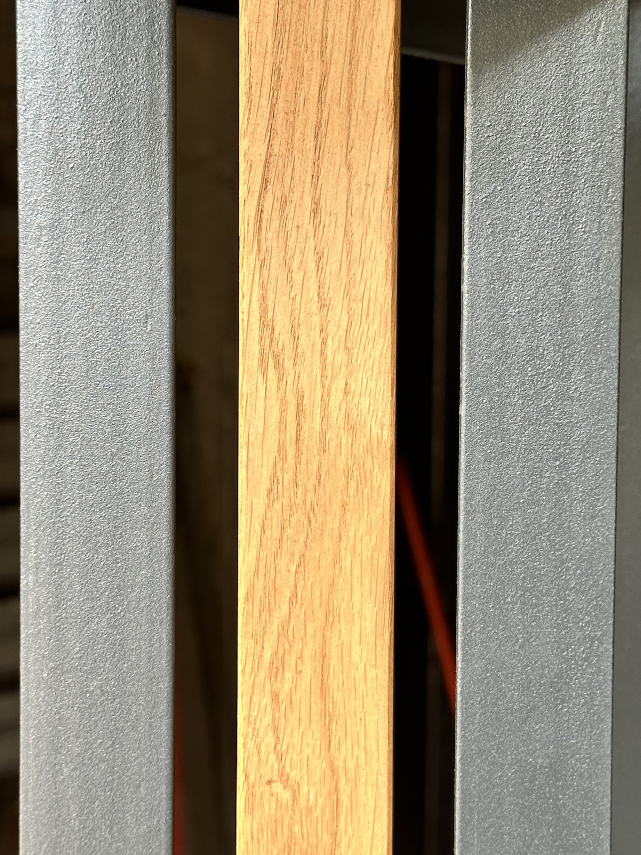 Echelle de meunier acier/chêne