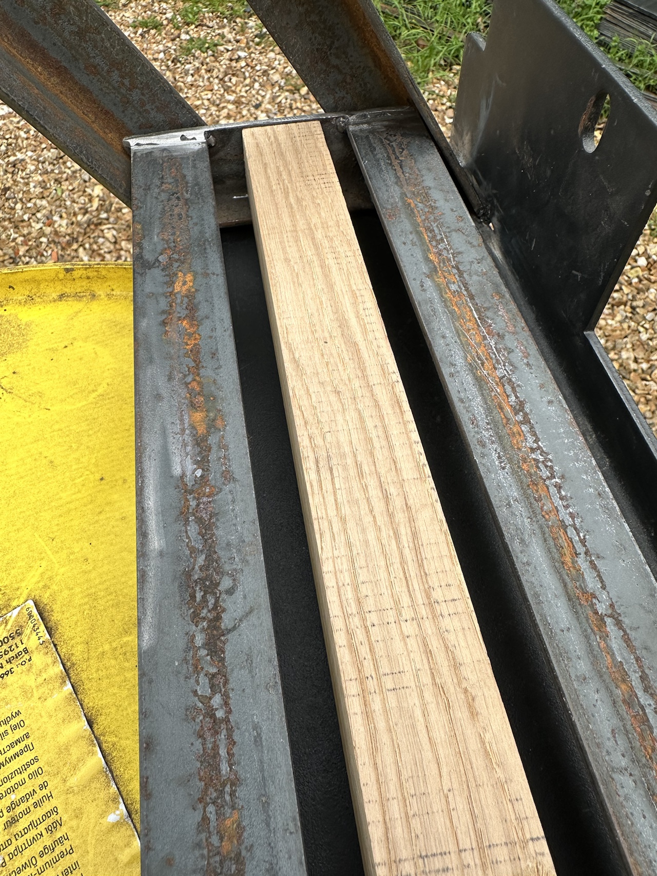 Echelle de meunier acier/chêne