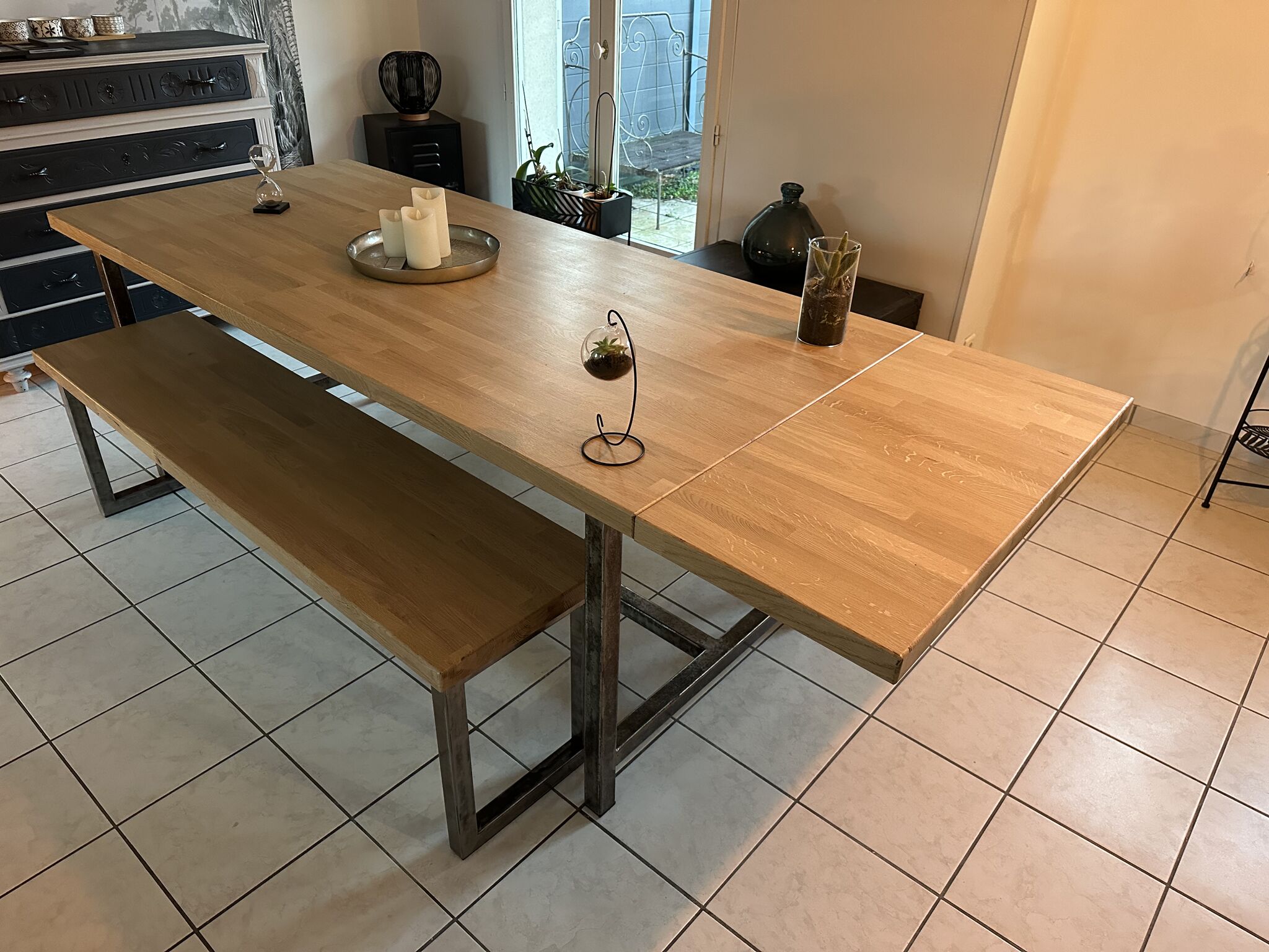 Mobilier en Acier et Chêne
