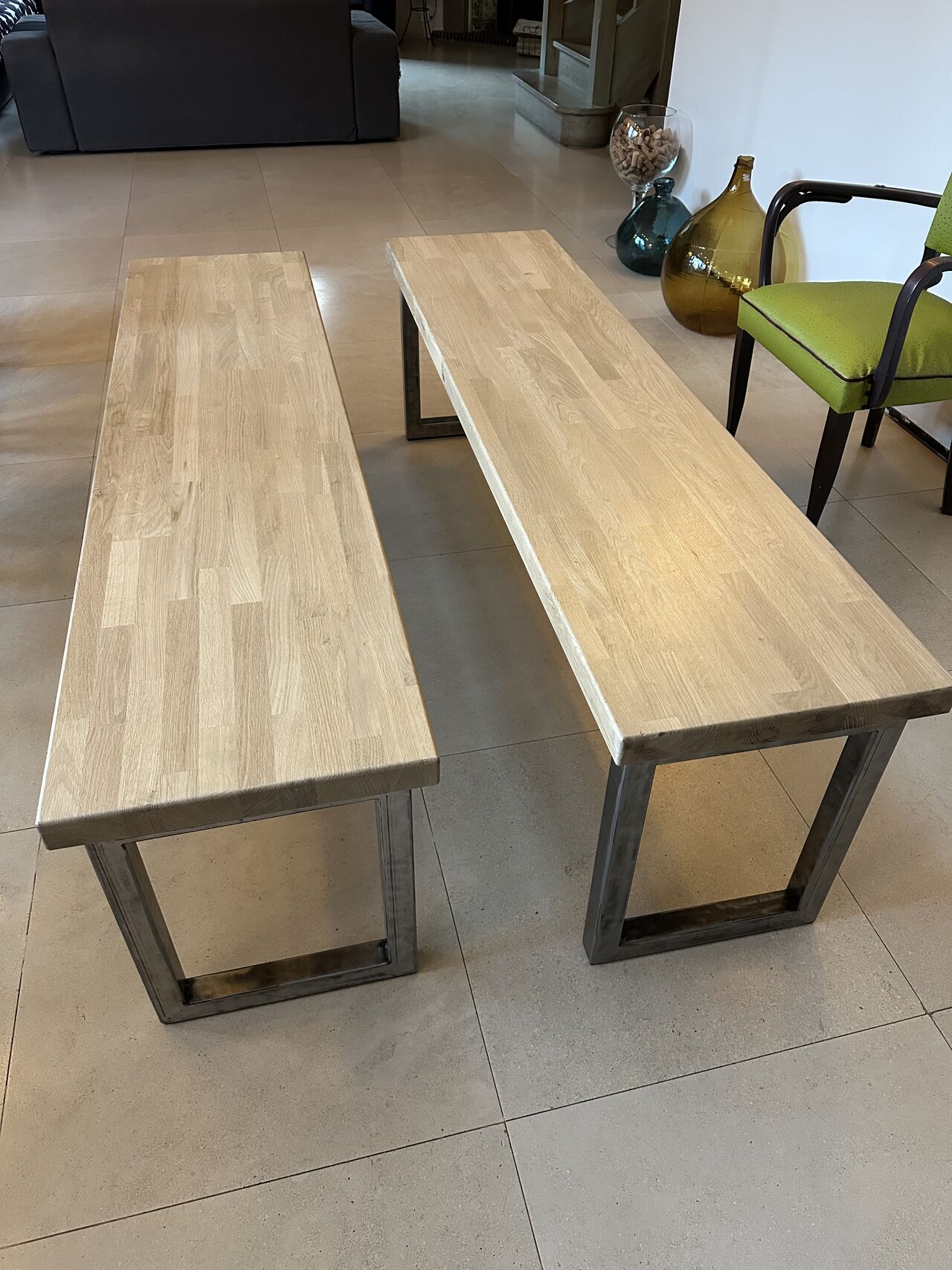 Mobilier en Acier et Chêne